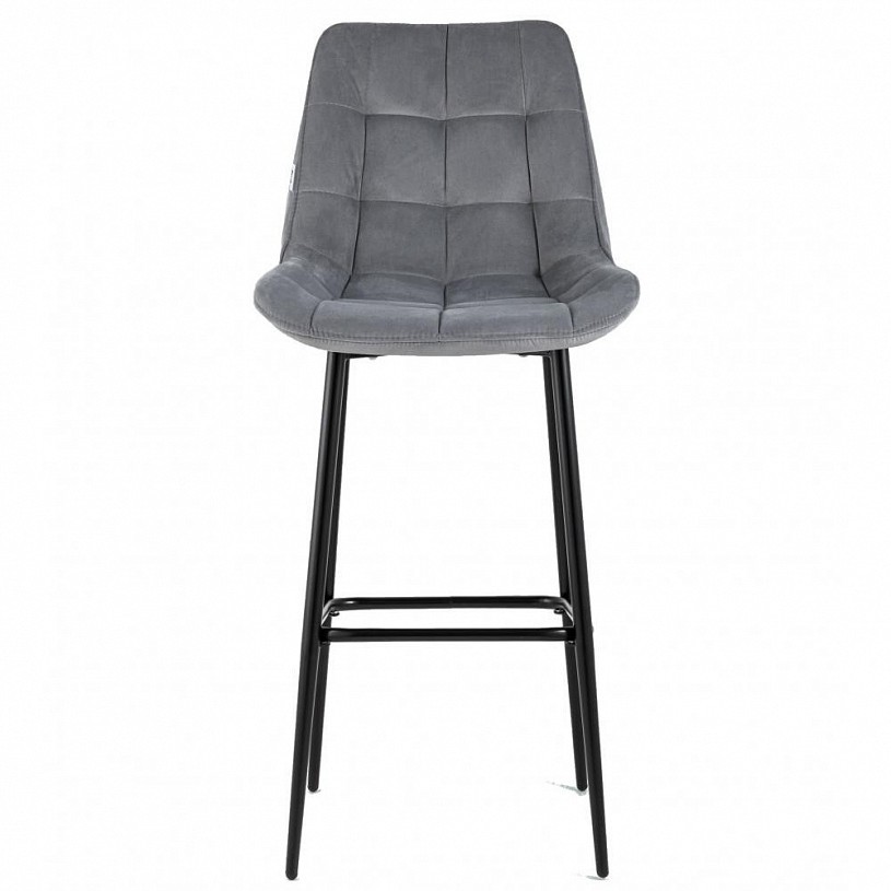 Стул барный Флекс велюр серый Стул барный Флекс велюр серый