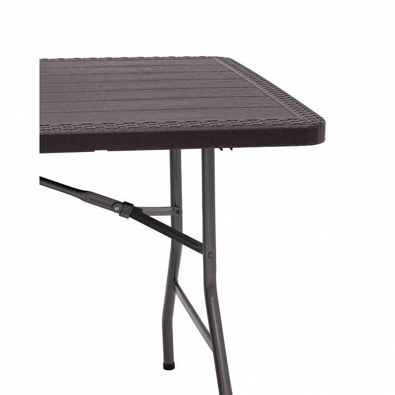 Стол складной 182*74*74 см - чемодан, коричневый Стол складной 182*74*74 см - чемодан, коричневый