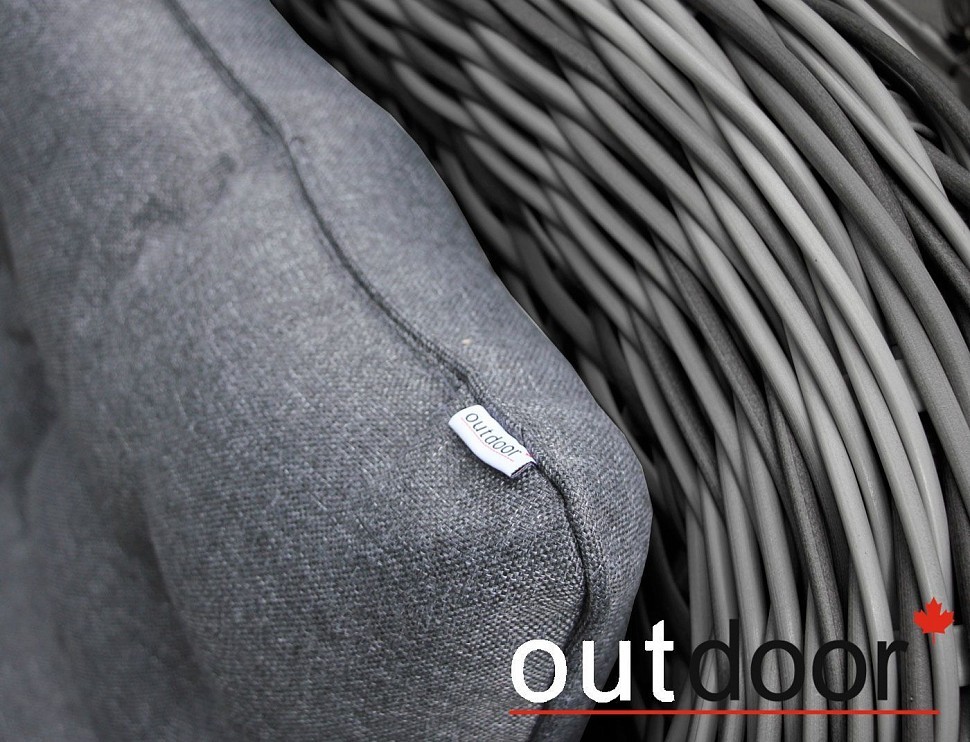 Комплект мебели из ротанга OUTDOOR Касабланка (3-местный диван, 2 кресла, стол), ш/п, графит Комплект мебели из ротанга OUTDOOR Касабланка (3-местный диван, 2 кресла, стол), ш/п, графит