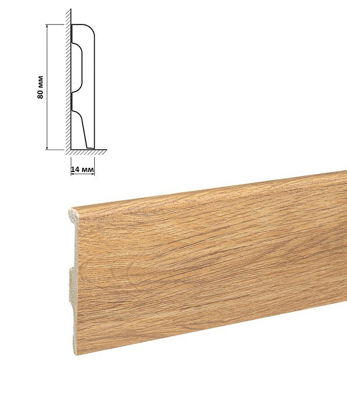 Плинтус Bonkeel Top HDPS Дуб Рубенс Плинтус Bonkeel Top HDPS Дуб Рубенс