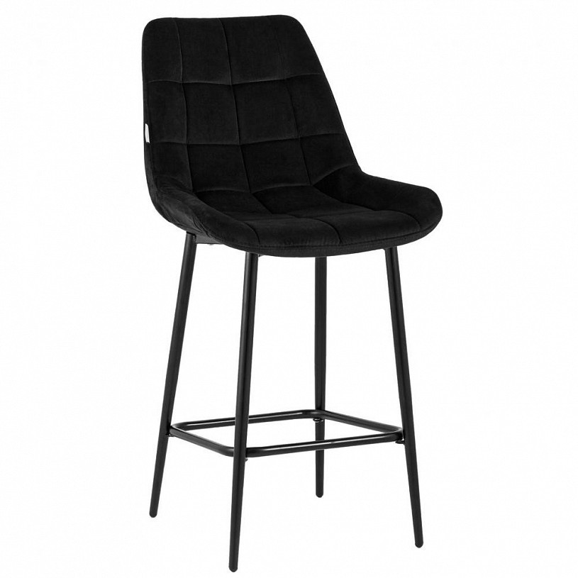 Стул полубарный Флекс велюр черный