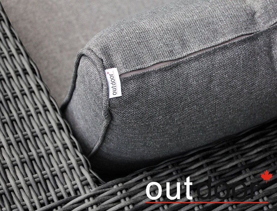 Комплект мебели из ротанга OUTDOOR Флорида (3-местный диван, 2 кресла, стол), узкое плетение, графит Комплект мебели из ротанга OUTDOOR Флорида (3-местный диван, 2 кресла, стол), узкое плетение, графит