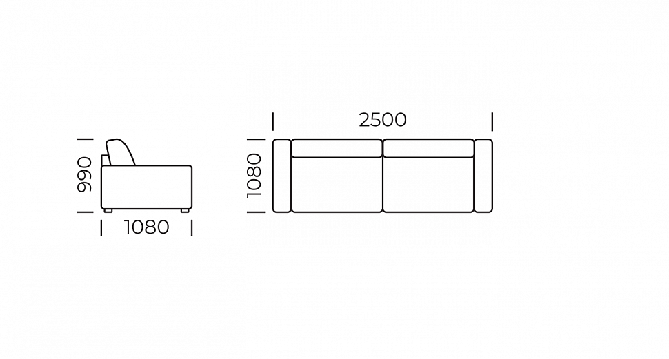 Прямой диван Верона