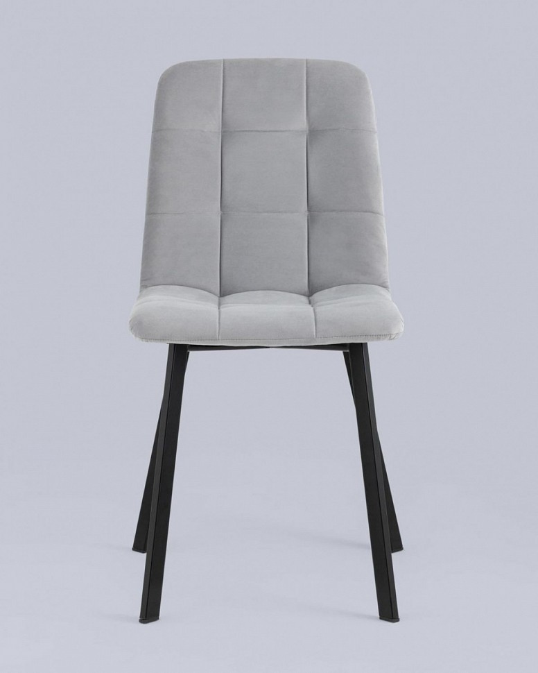 Стул Oliver Square велюр светло-серый