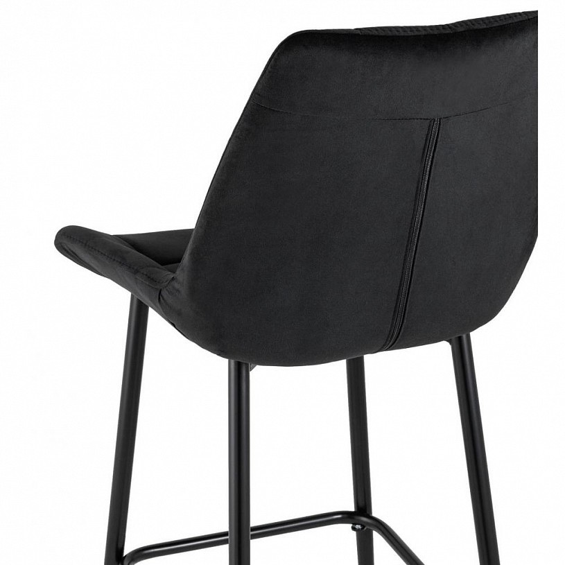 Стул барный Флекс велюр черный