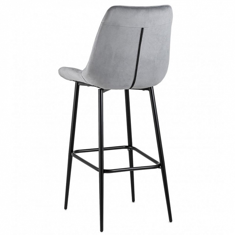 Стул барный Флекс велюр серый Стул барный Флекс велюр серый