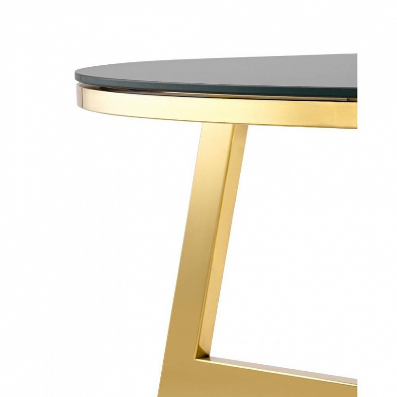 Журнальный стол 100*50 АЛЬБА, стекло черное, сталь золото Журнальный стол 100*50 АЛЬБА, стекло черное, сталь золото