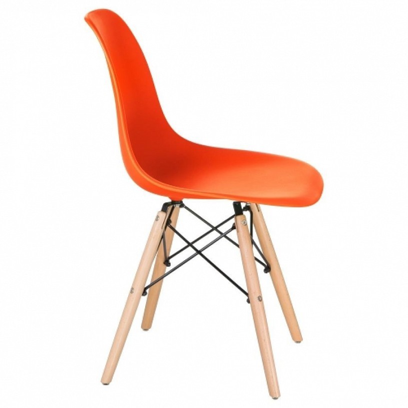 Стул EAMES оранжевый деревянные ножки Стул EAMES оранжевый деревянные ножки