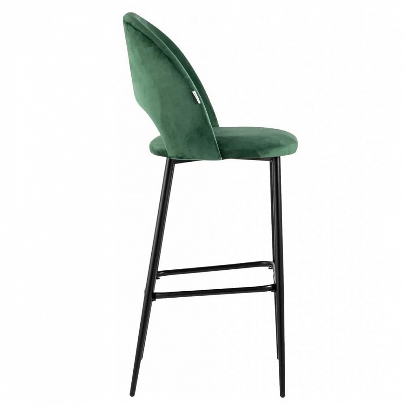 Стул барный Меган велюр зеленый