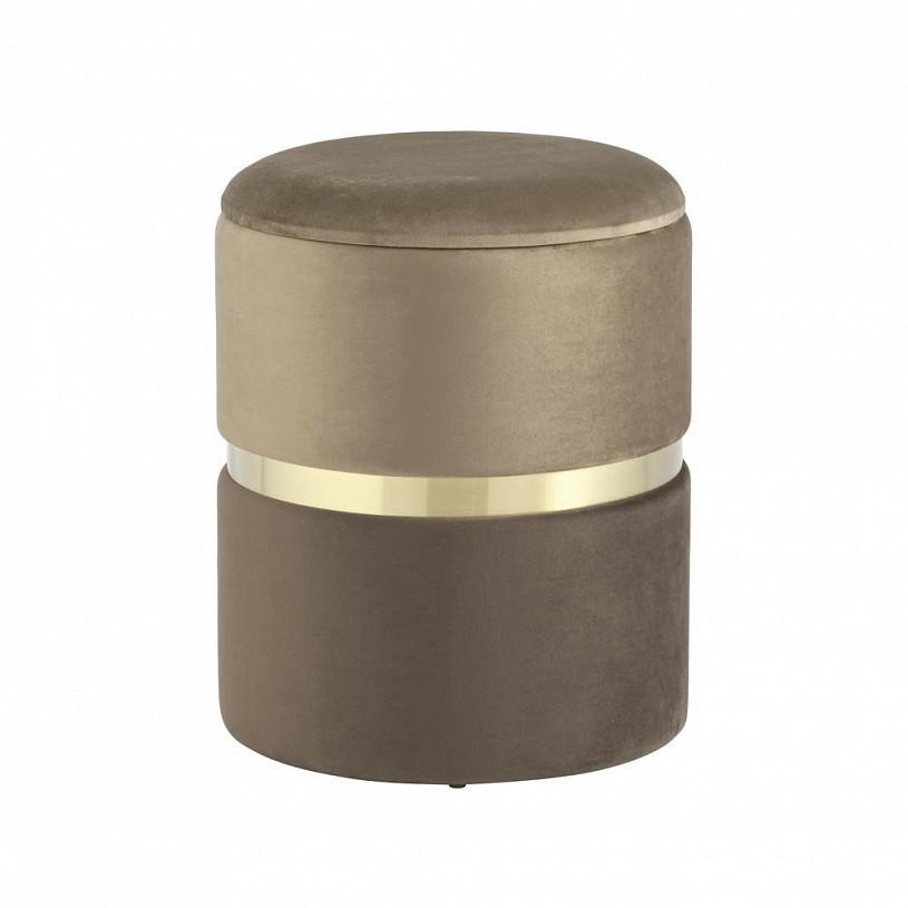 Пуф Кэрри с ящиком велюр коричневый