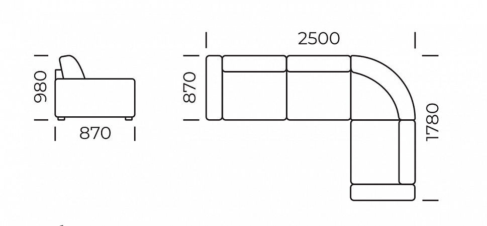 Угловой диван Милан