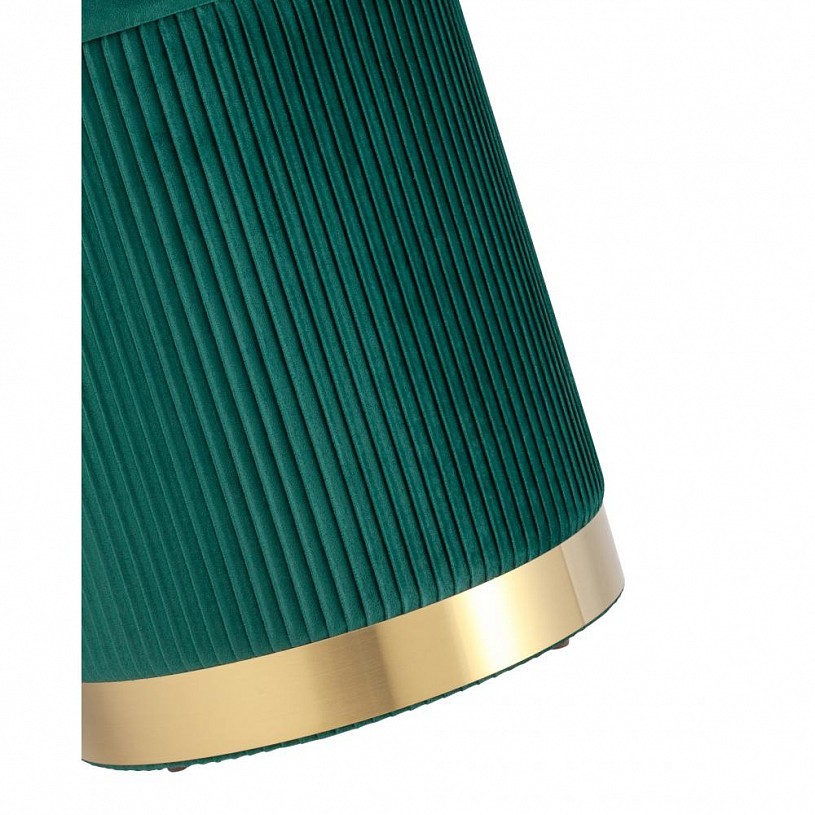 Пуф Шарлотта с ящиком, велюр зеленый