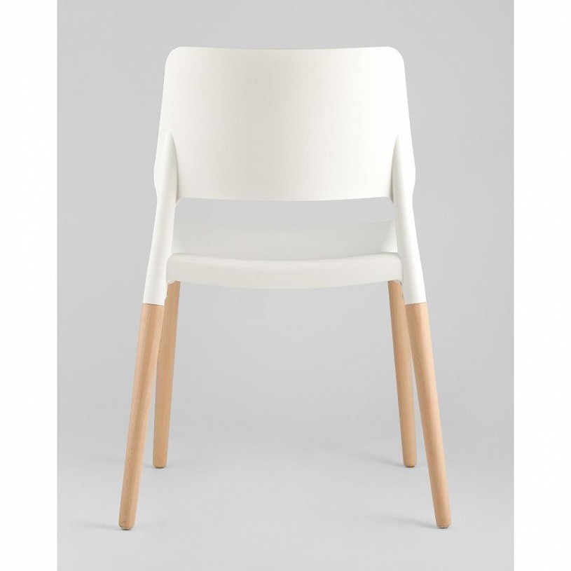 Стул BISTRO белый с деревянными ножками Стул BISTRO белый с деревянными ножками