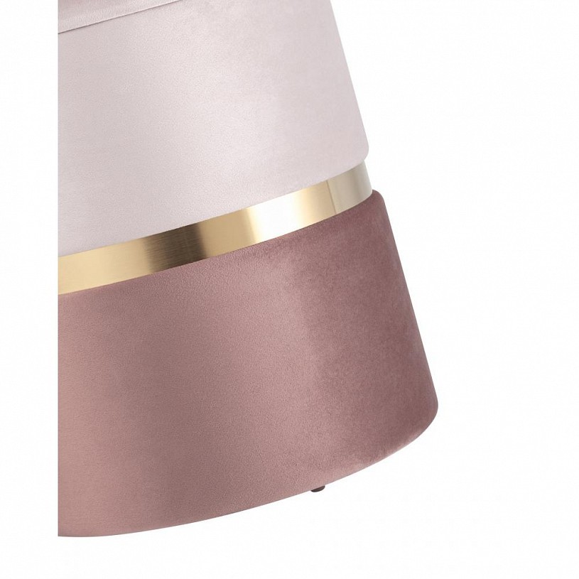 Пуф Кэрри с ящиком велюр розовый