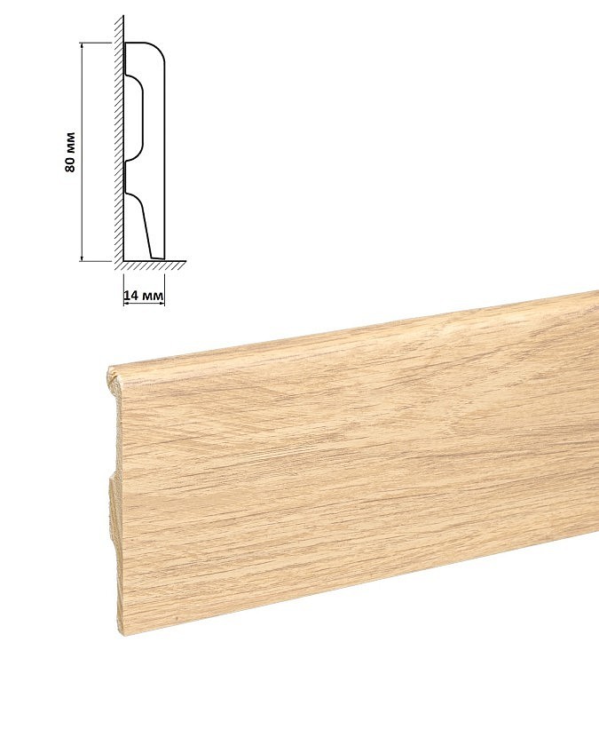 Плинтус Bonkeel Top HDPS Дуб Бежевый