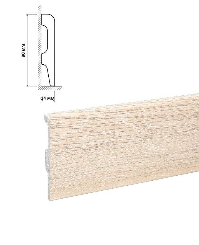 Плинтус Bonkeel Top HDPS Дуб Корсар