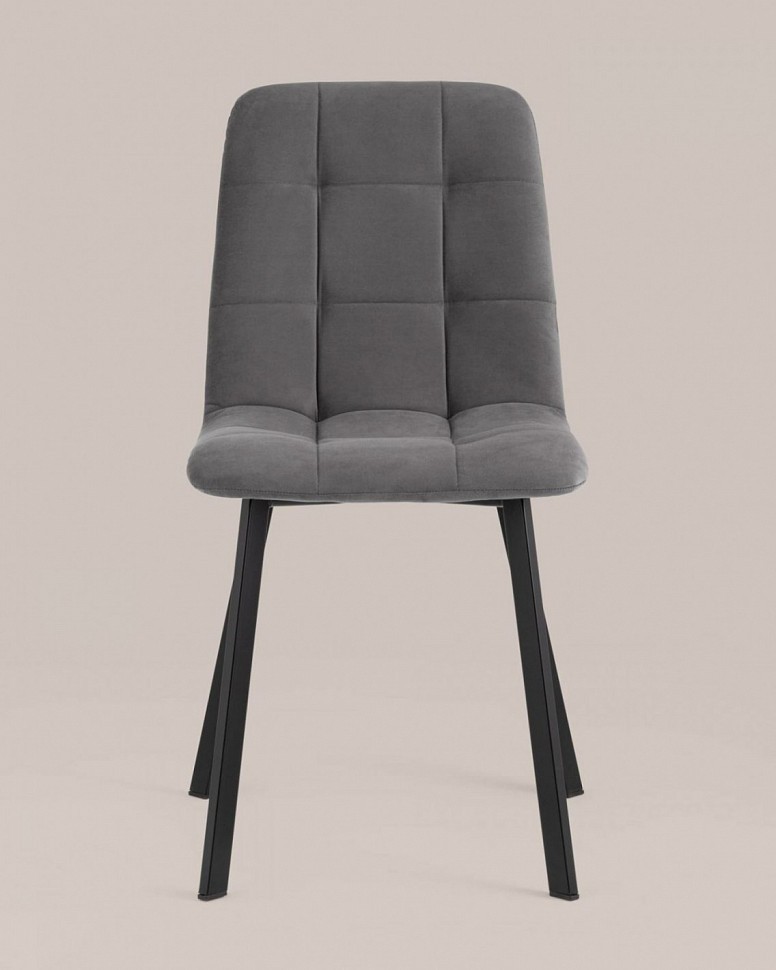 Стул Oliver Square велюр тёмно-серый