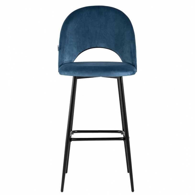 Стул барный Меган велюр пыльно-синий Стул барный Меган велюр пыльно-синий