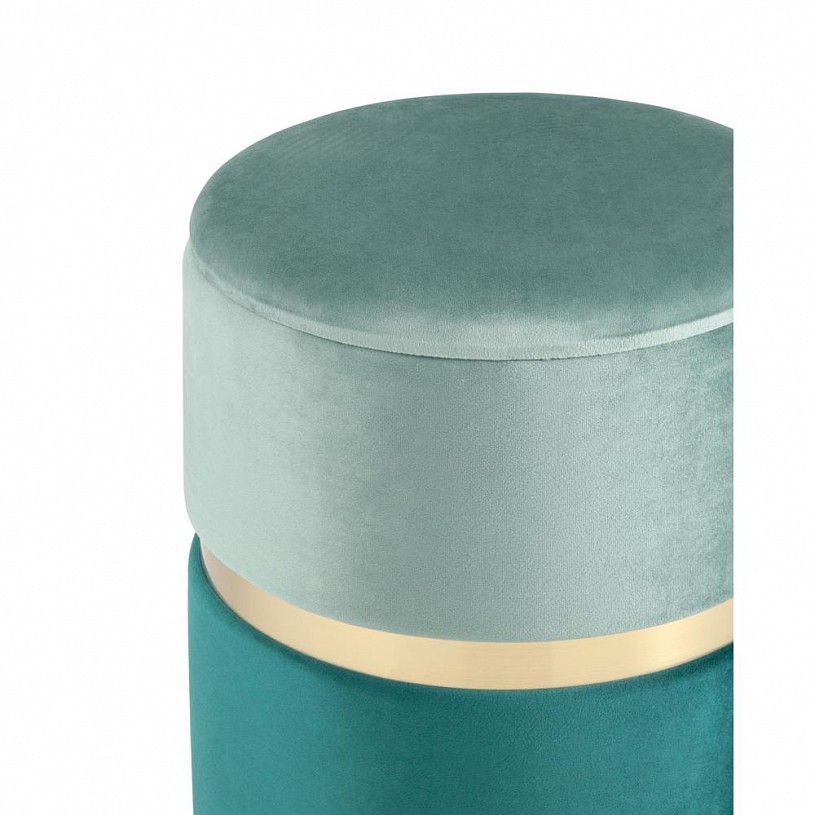 Пуф Кэрри с ящиком велюр бирюзовый
