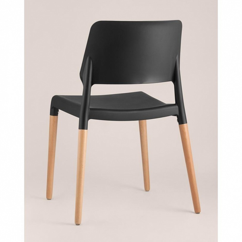 Стул BISTRO черный с деревянными ножками Стул BISTRO черный с деревянными ножками