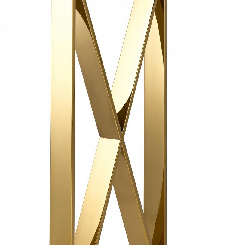 Консоль КРОСС 115*30, стекло smoke, сталь золото