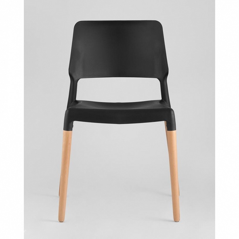 Стул BISTRO черный с деревянными ножками Стул BISTRO черный с деревянными ножками