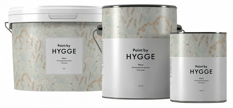Матовая водно-дисперсионная краска для окрашивания стен и потолков внутри помещений Fleurs 0,9 л
