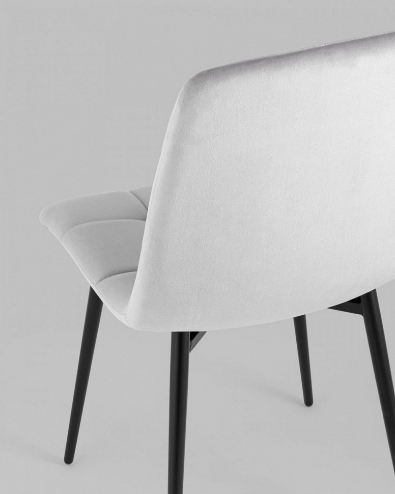 Стул Одди велюр светло-серый Стул Одди велюр светло-серый