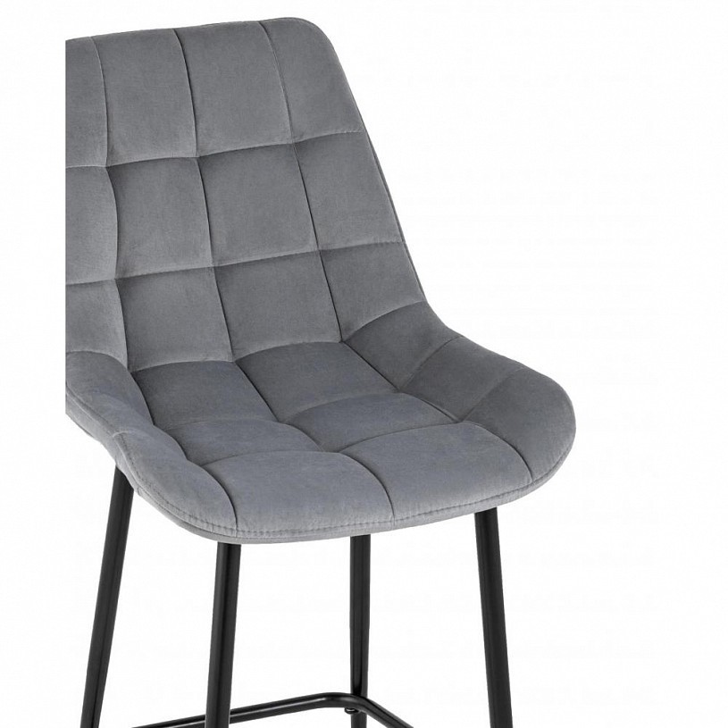 Стул полубарный Флекс велюр серый Стул полубарный Флекс велюр серый