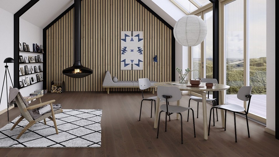 Паркетная доска BOEN ДУБ BRAZILIAN BROWN с фаской 209 PLGV43FD