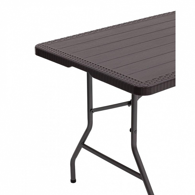 Стол складной 182*74*74 см - чемодан, коричневый Стол складной 182*74*74 см - чемодан, коричневый