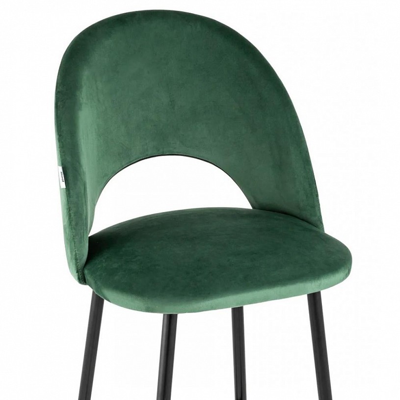 Стул барный Меган велюр зеленый