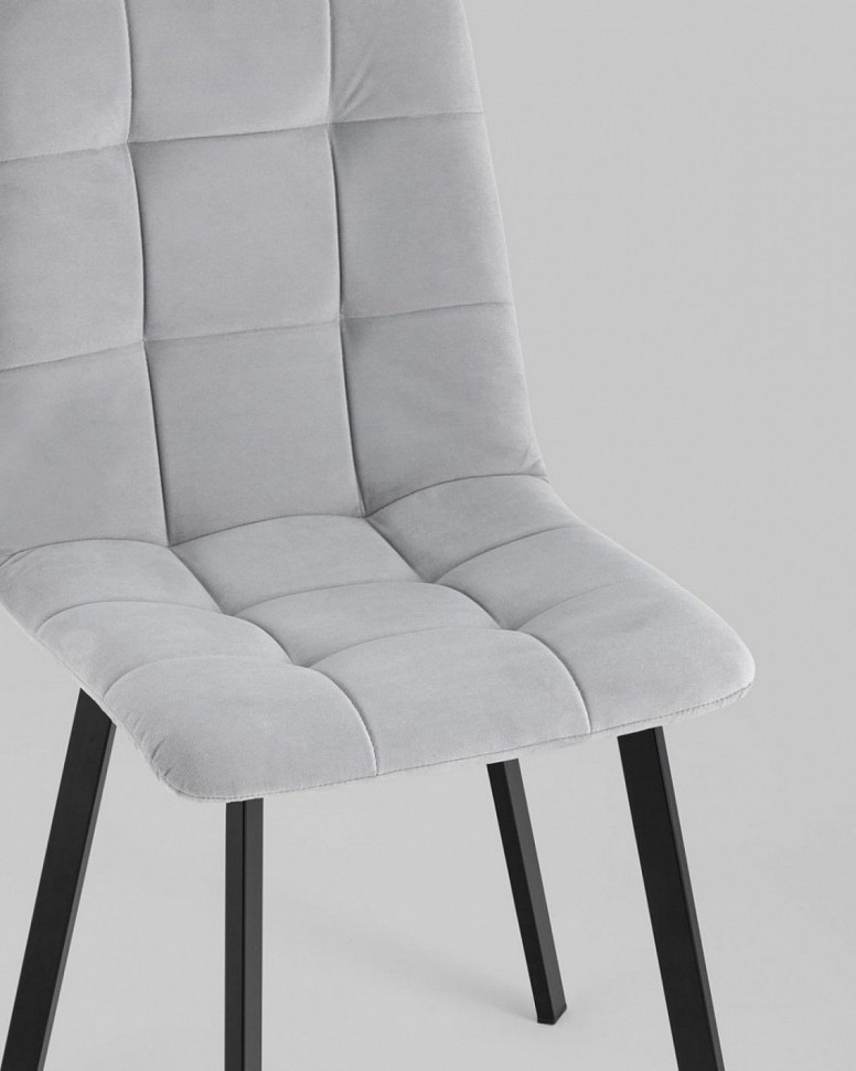 Стул Oliver Square велюр светло-серый