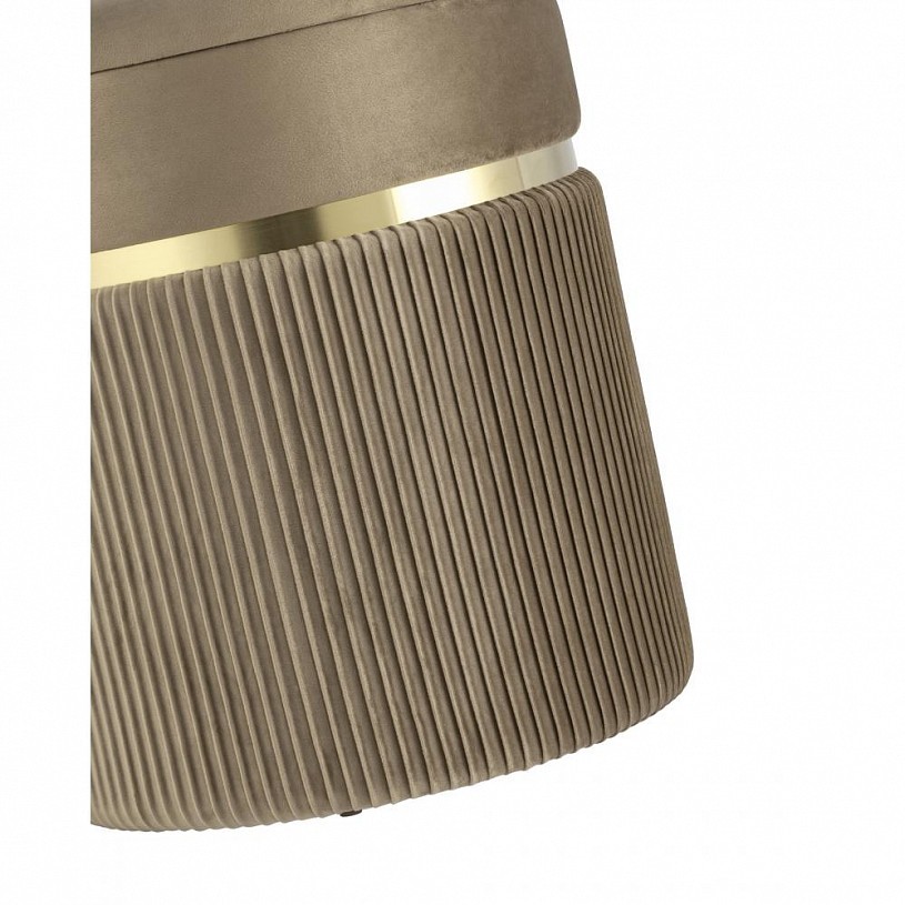 Пуф Миранда с ящиком, велюр бежевый Пуф Миранда с ящиком, велюр бежевый