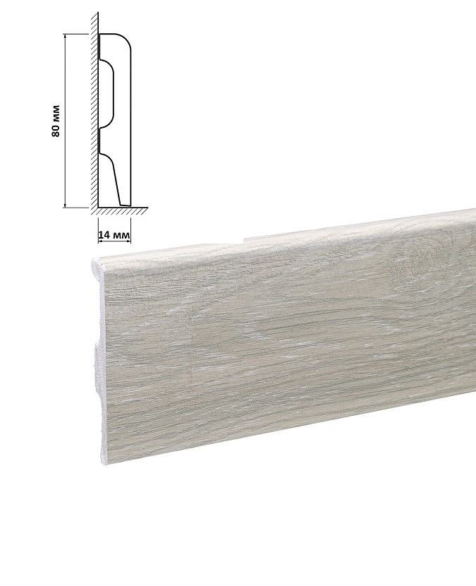 Плинтус Bonkeel Top HDPS Дуб Густо Плинтус Bonkeel Top HDPS Дуб Густо