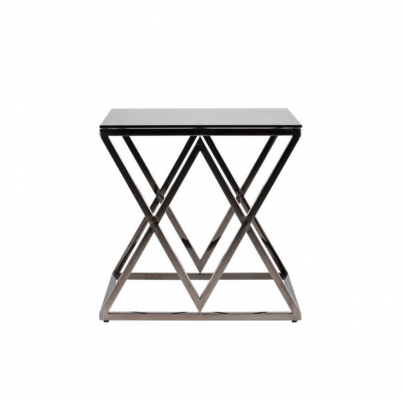 Журнальный стол 55*55 ИНСИГНИЯ, стекло smoke, сталь тёмный хром Журнальный стол 55*55 ИНСИГНИЯ, стекло smoke, сталь тёмный хром