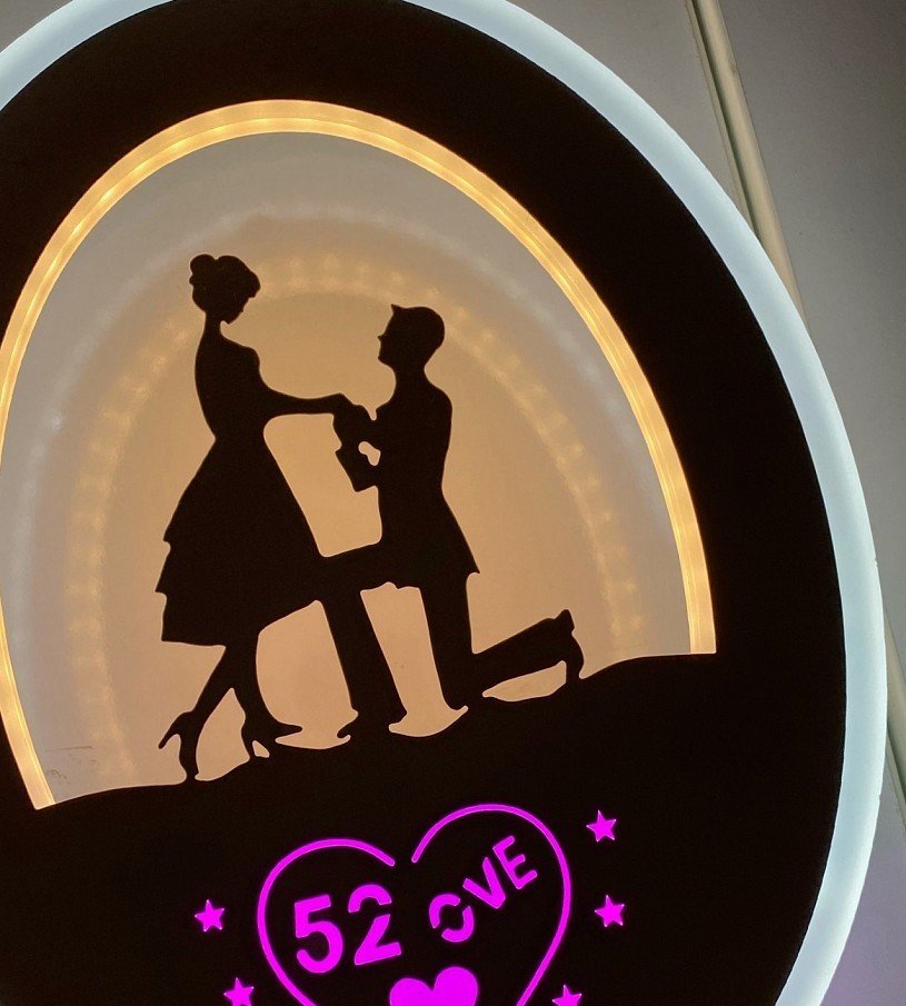 074110,25 Настенный светильник Предложение белый h4 d22 Led 21W (3000+4000k + розовая подсветка)