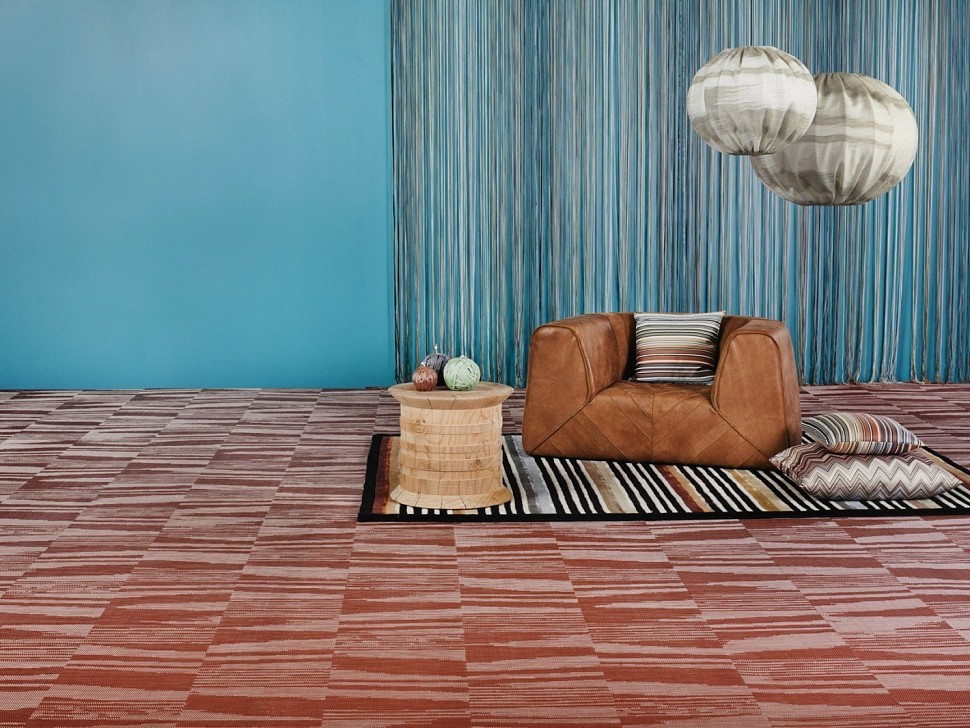 Плетёное виниловое покрытие Bolon by Missoni Flame Rust