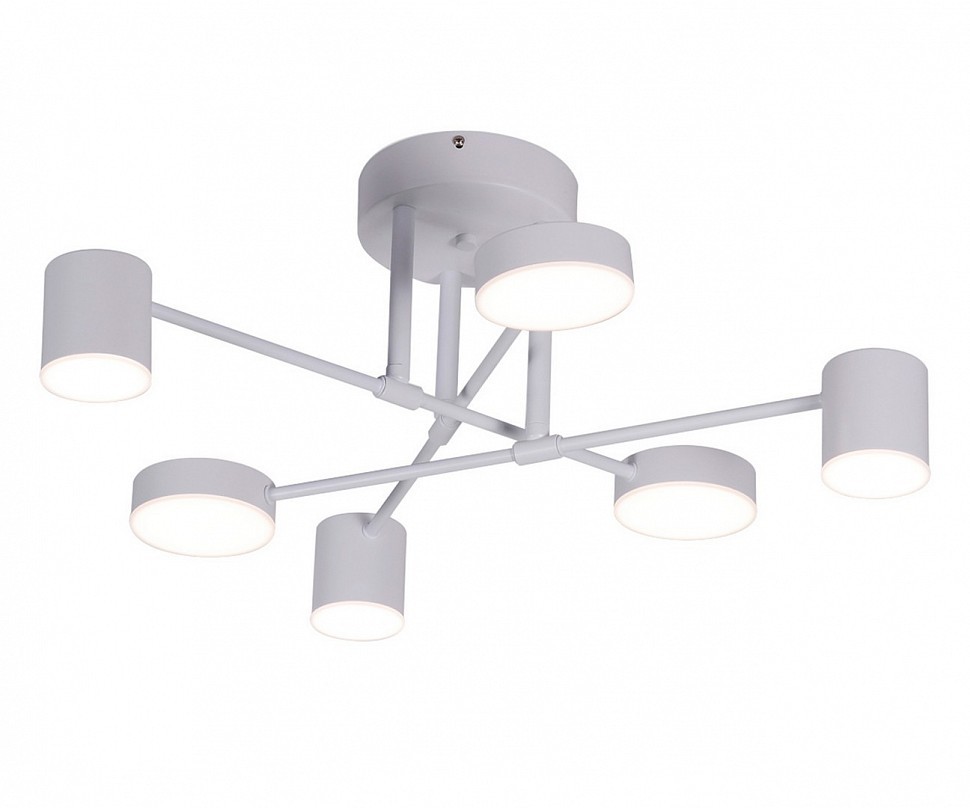 07649-6D,01(4000K) Люстра диммируемая Мекли белый d57 h25 Led 3*12W+3*16W (4000К) с пультом ДУ