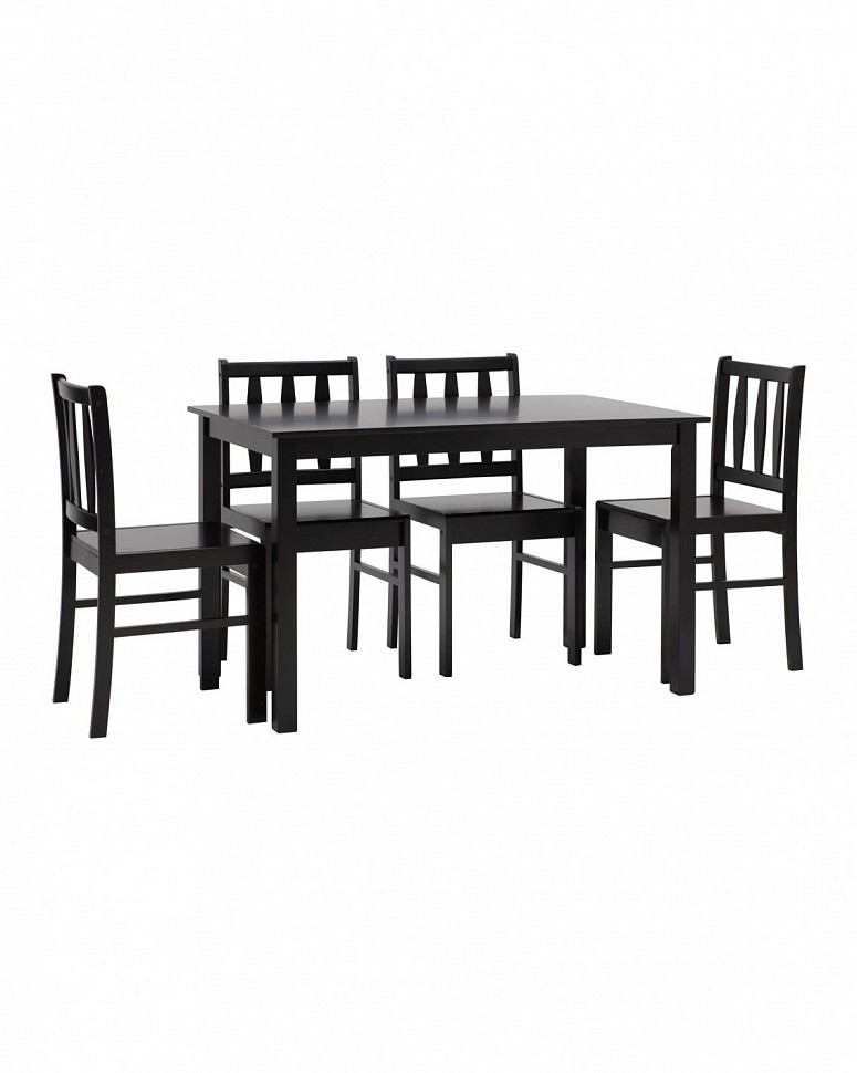 Обеденная группа INGRID массив гевеи цвет венге Обеденная группа INGRID массив гевеи цвет венге