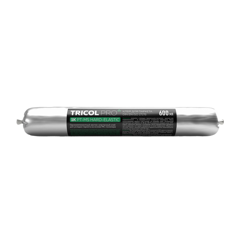 Клей для паркета TRICOL PRO 1K PT-MS HARD-ELASTIC 600 ml Клей для паркета TRICOL PRO 1K PT-MS HARD-ELASTIC 600 ml