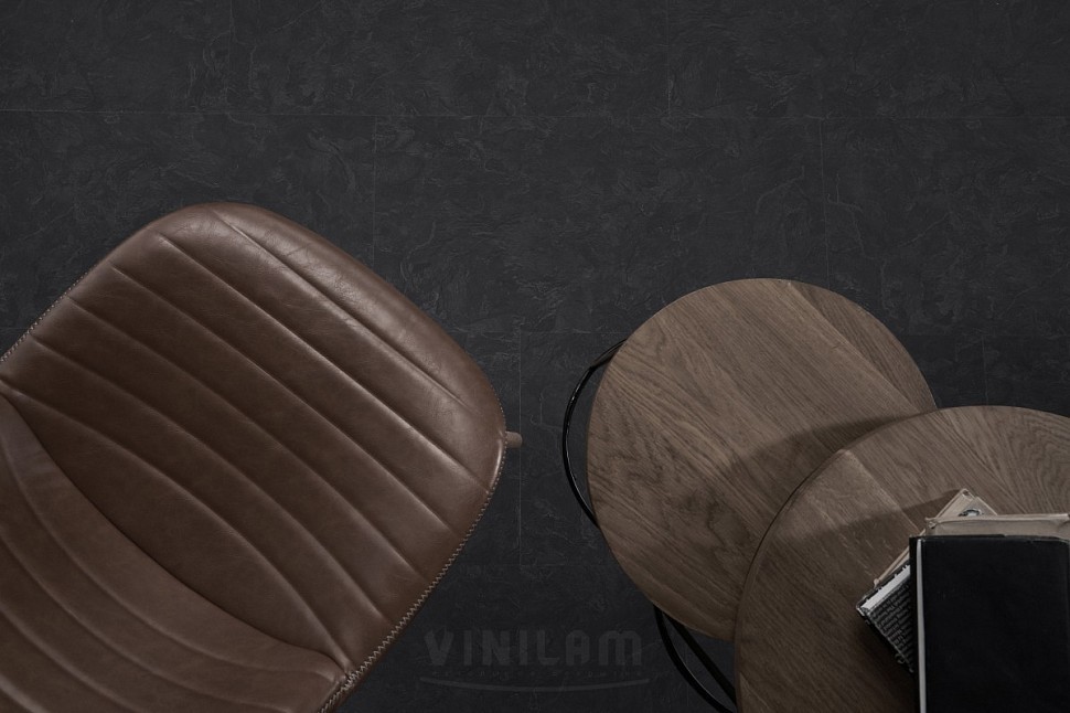 Виниловое покрытие Vinilam СЛАНЦЕВЫЙ ЧЕРНЫЙ 61607 Виниловое покрытие Vinilam СЛАНЦЕВЫЙ ЧЕРНЫЙ 61607