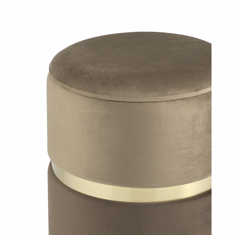 Пуф Кэрри с ящиком велюр коричневый