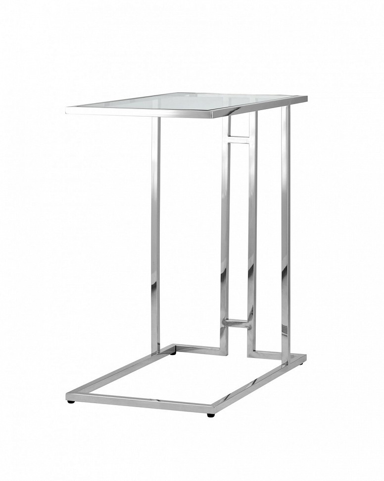Журнальный столик 50*32 БОСТОН, прозрачное стекло, сталь серебро Журнальный столик 50*32 БОСТОН, прозрачное стекло, сталь серебро